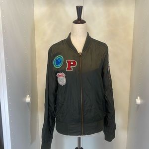 EUC Iris Bomber Jacket with Patches Size Medium